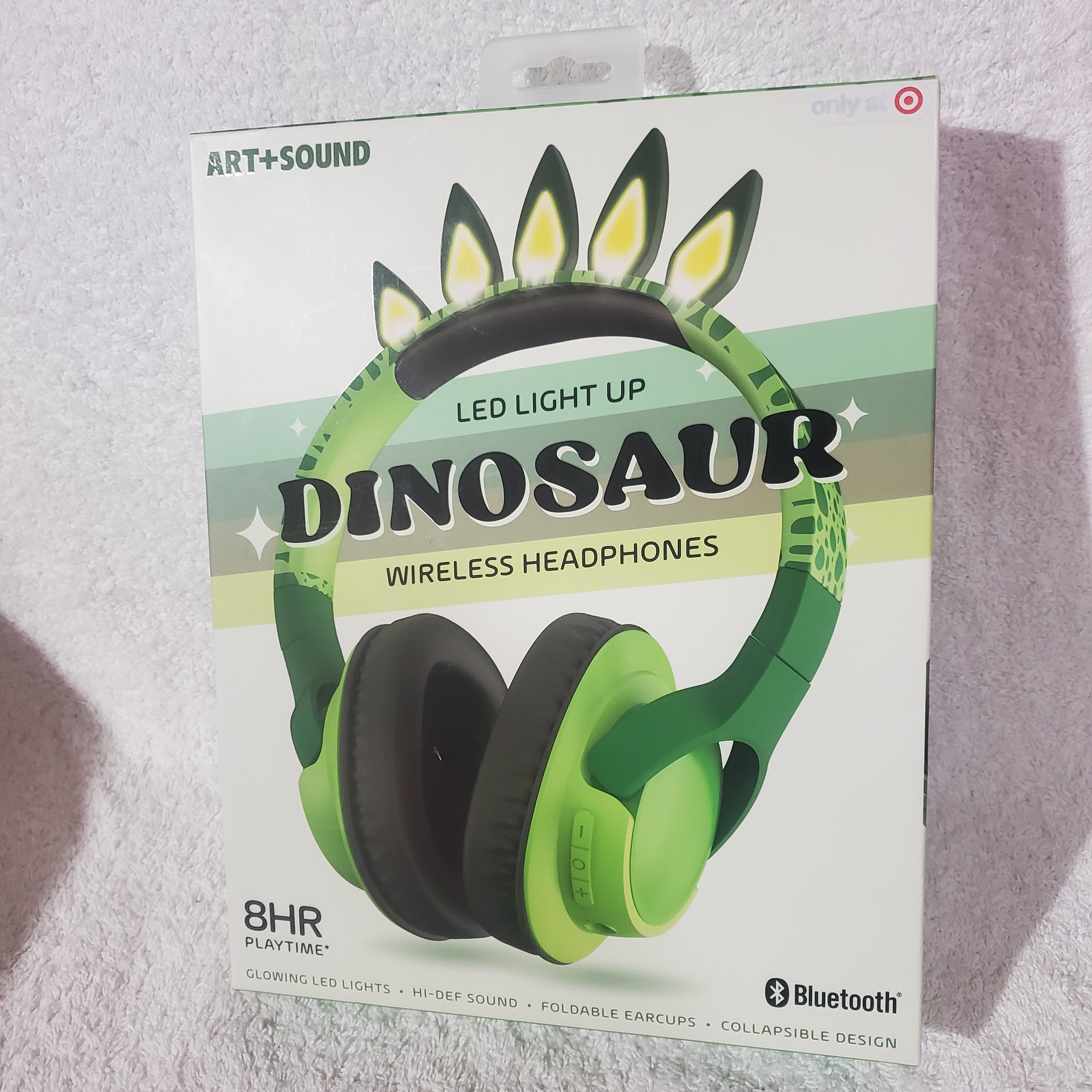 Green Dinosaur Wireless Headphones